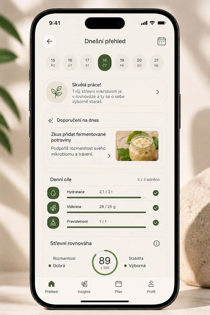 Aplikace Gutiva — přehledy z 30 dní auditu